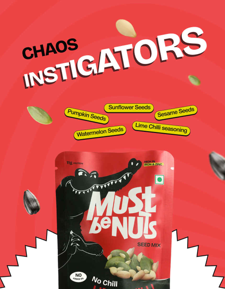 Must Be Nuts No Chill Lime Chilli Seed Mix | 11g Protein + Iron & Zinc