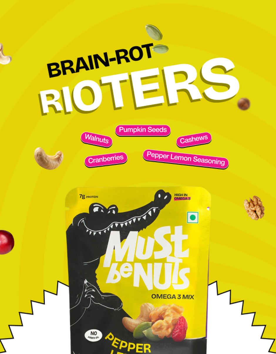 Must Be Nuts Pepper Lemon Panic Omega 3 Mix | Goodness of Walnuts 