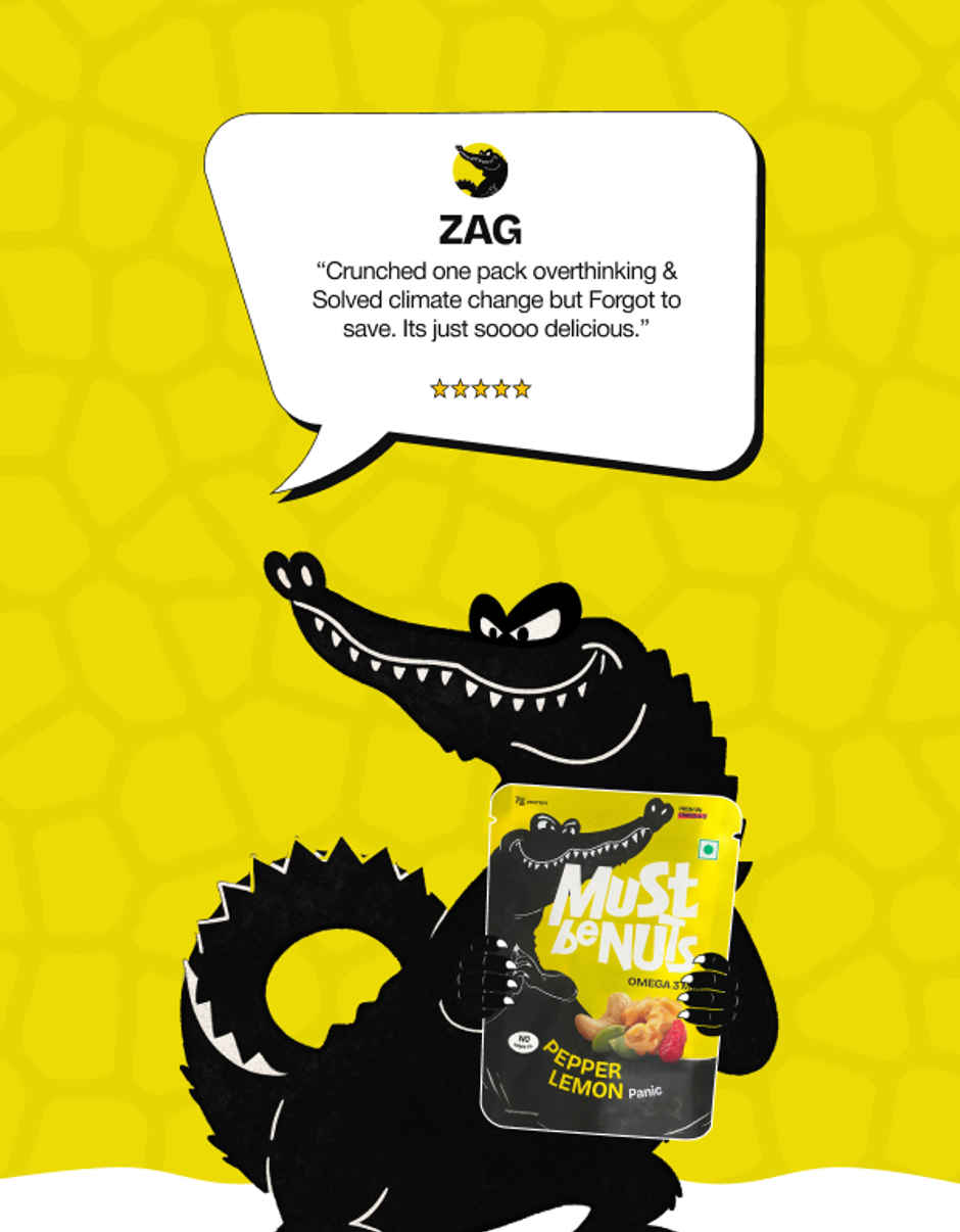 Must Be Nuts Pepper Lemon Panic Omega 3 Mix | Goodness of Walnuts 