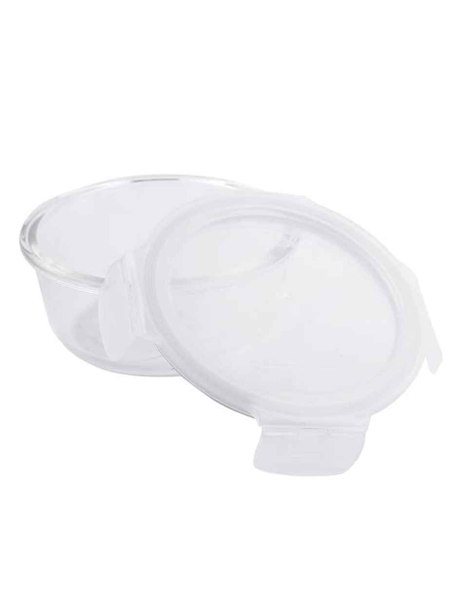 LocknLock LLG821 Euro Heat Resistance Square Airtight Glass Container | Transparent - 380 ml