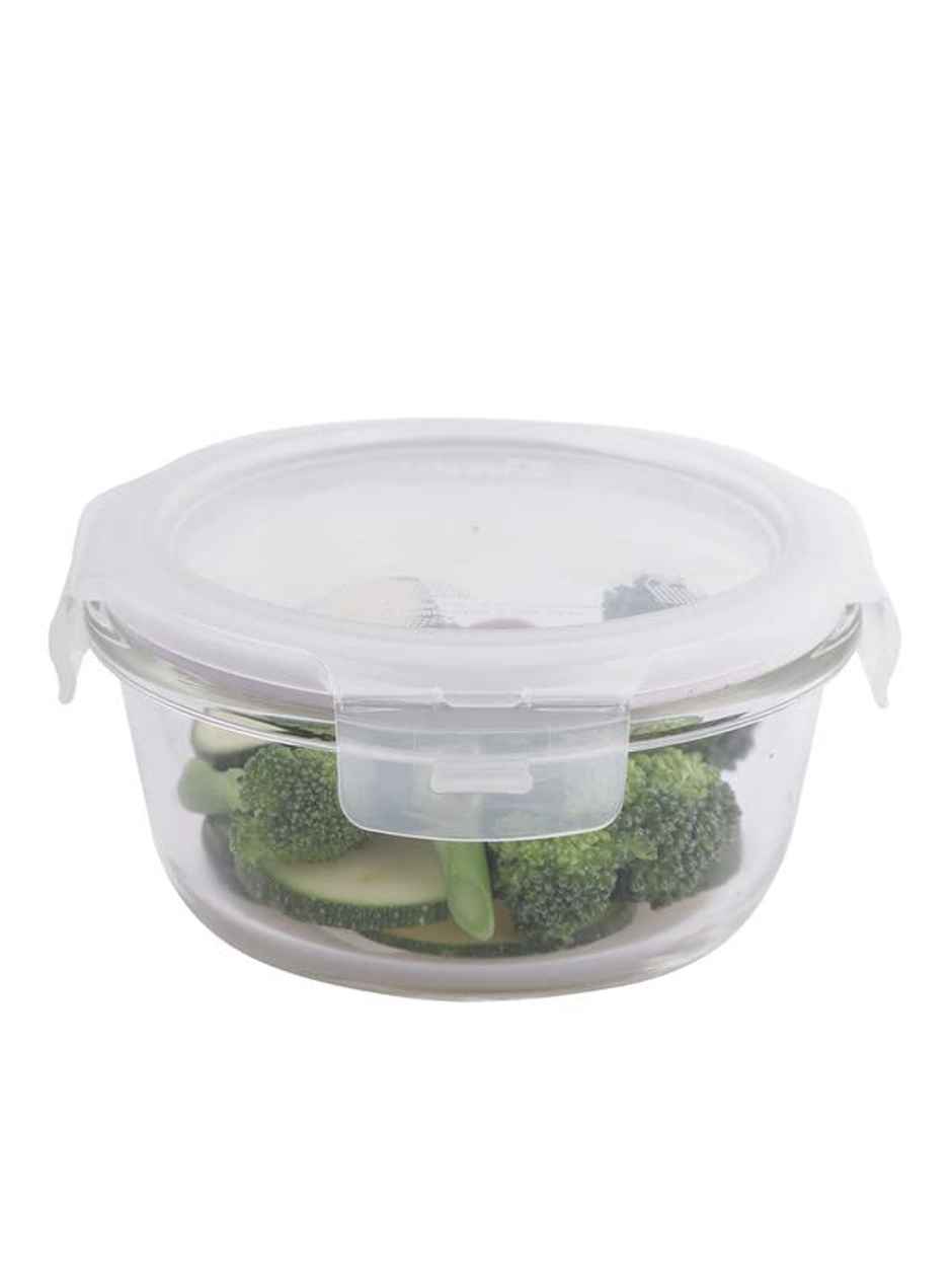 LocknLock LLG821 Euro Heat Resistance Square Airtight Glass Container | Transparent - 380 ml