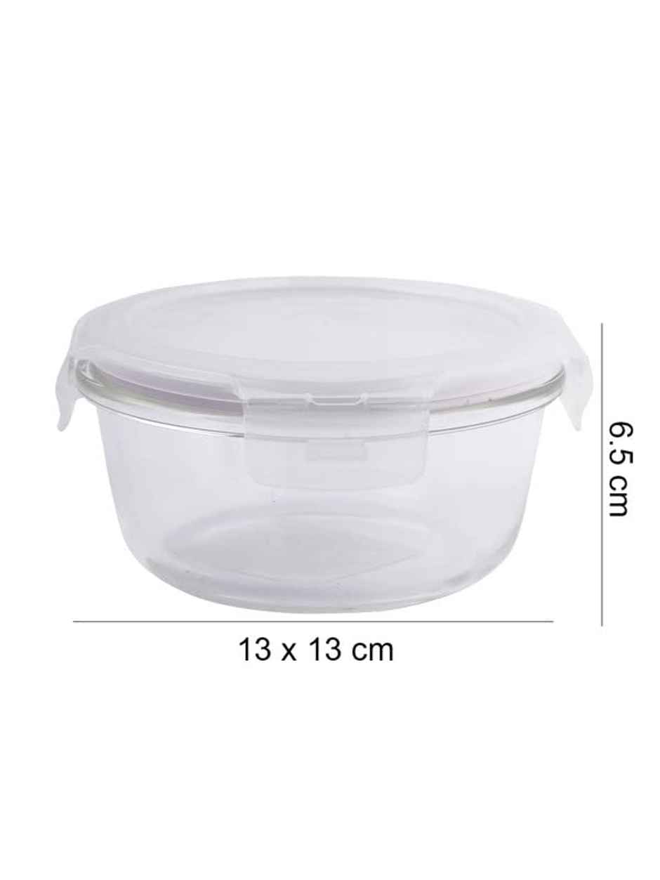 LocknLock LLG821 Euro Heat Resistance Square Airtight Glass Container | Transparent - 380 ml