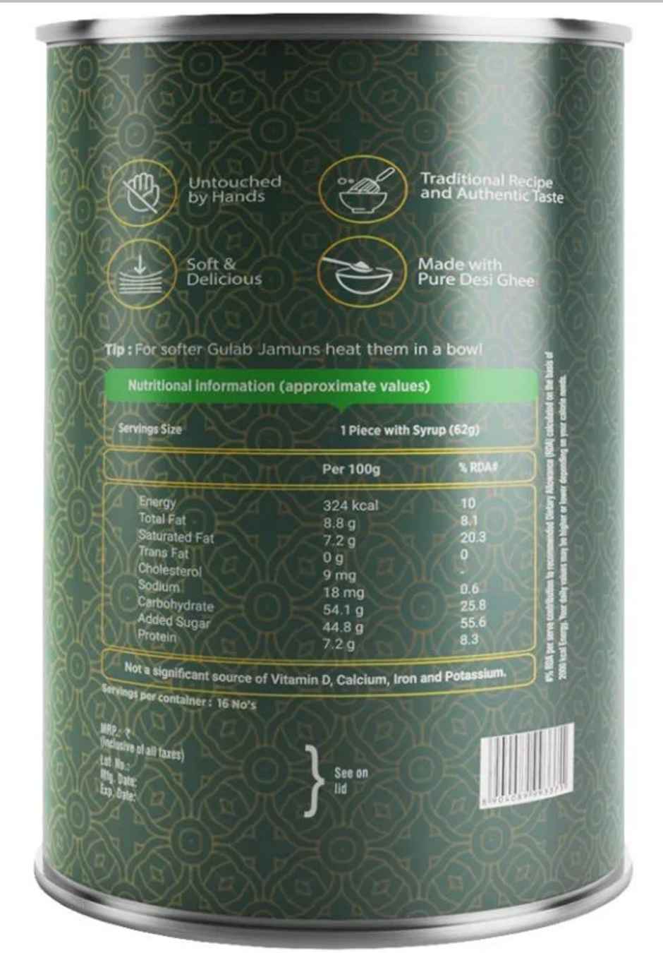 Heritage Gulab Jamun Tin