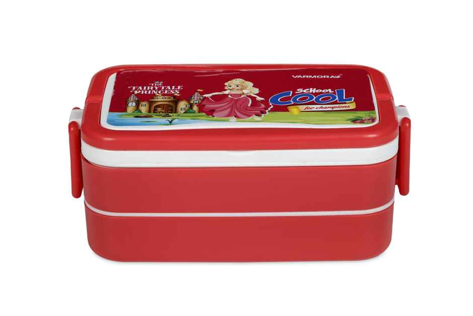 Varmora Twin Flat Kids Lunch Box (450ml + 450ml) - Assorted