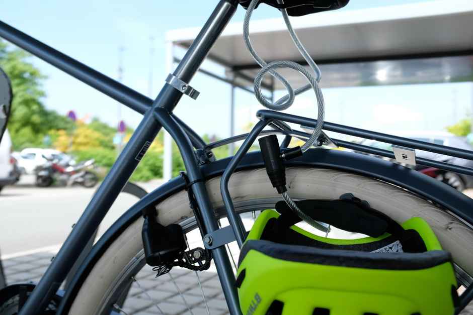 Decathlon | Cycle Cable Lock With Key - Grey