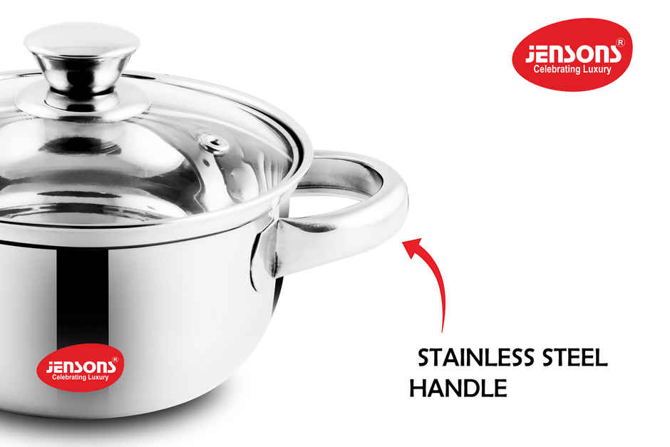 Jensons Stainless Steel cook and serve Handi | 1.1 L each Induction Compatible
