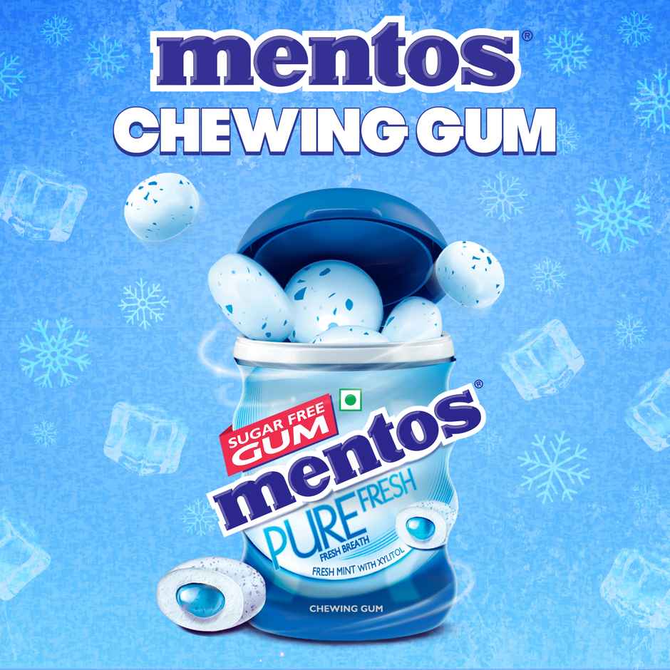 Mentos Pure Fresh Sugarfree Mint Chewing Gum Bottle Combo 