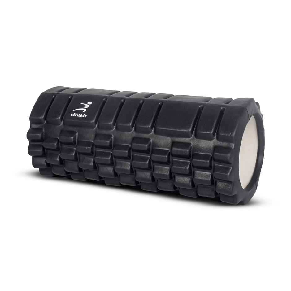 Xtrim Massage Foam Roller for Body Pain, Muscle Recovery and Stretching - Black