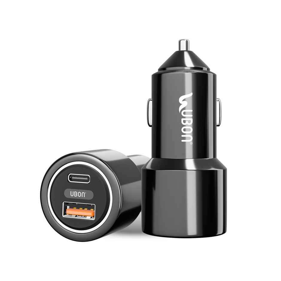 UBON Car Charger | 120W PD QC | Dual Ports USB & Type C