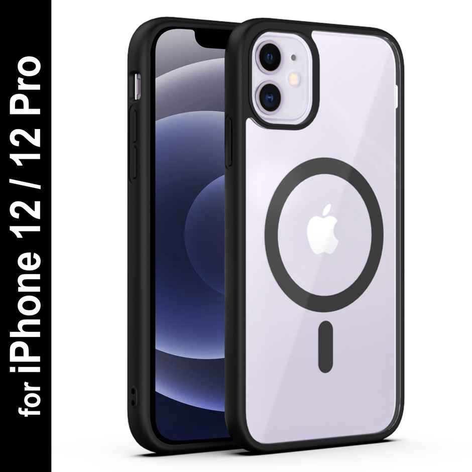 Zapcase Back Cover For Apple Iphone 12 (MagSafe-Black)