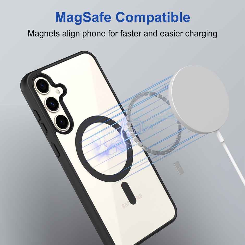 Zapcase Back Cover for Samsung Galaxy S24 FE 5G | MagSafe-Black