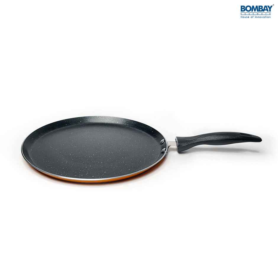 Bombay Kookware Gift Set Non-Stick Dosa Tawa-25 cm and Kadai-1.8 L With 1 Glass Lid