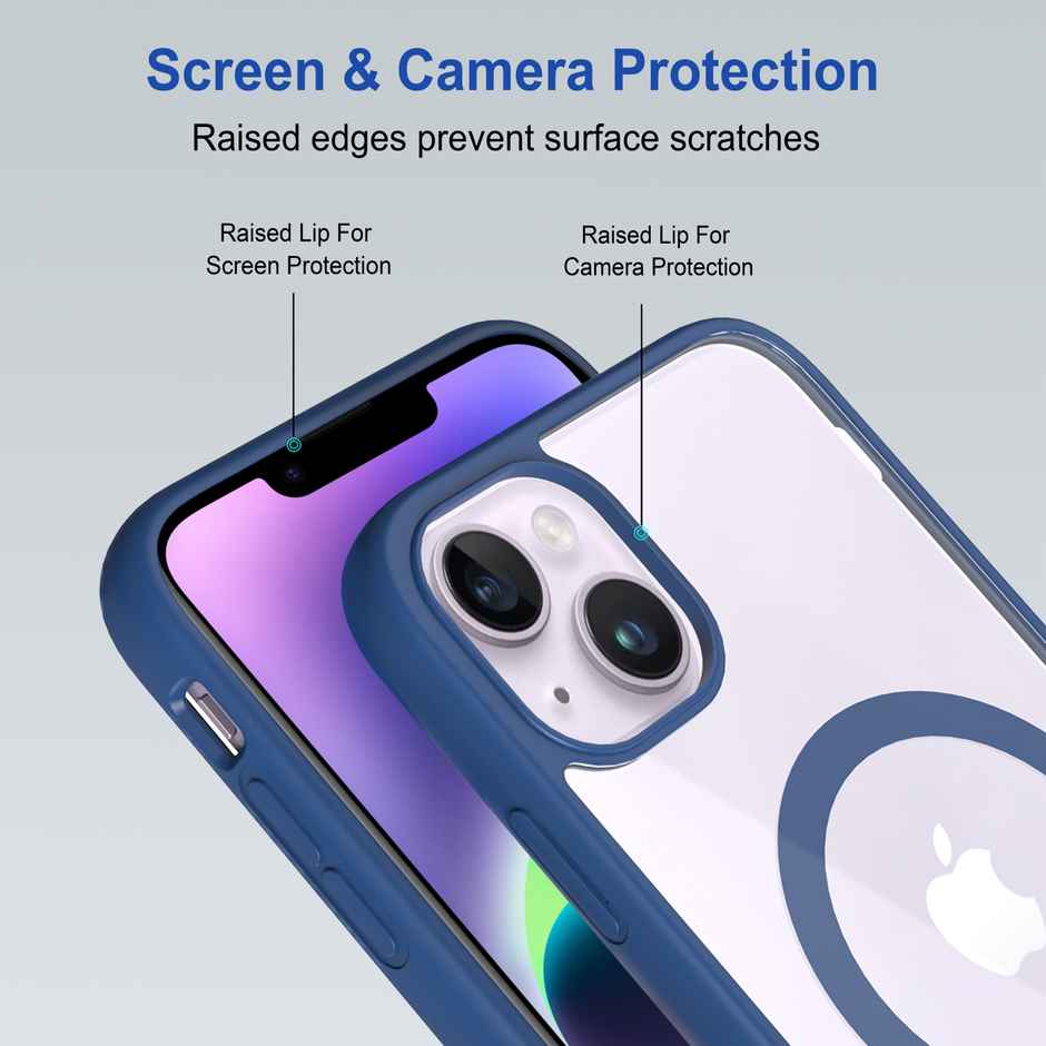 Zapcase Back Cover for Apple iPhone 14 Plus | MagSafe-Blue