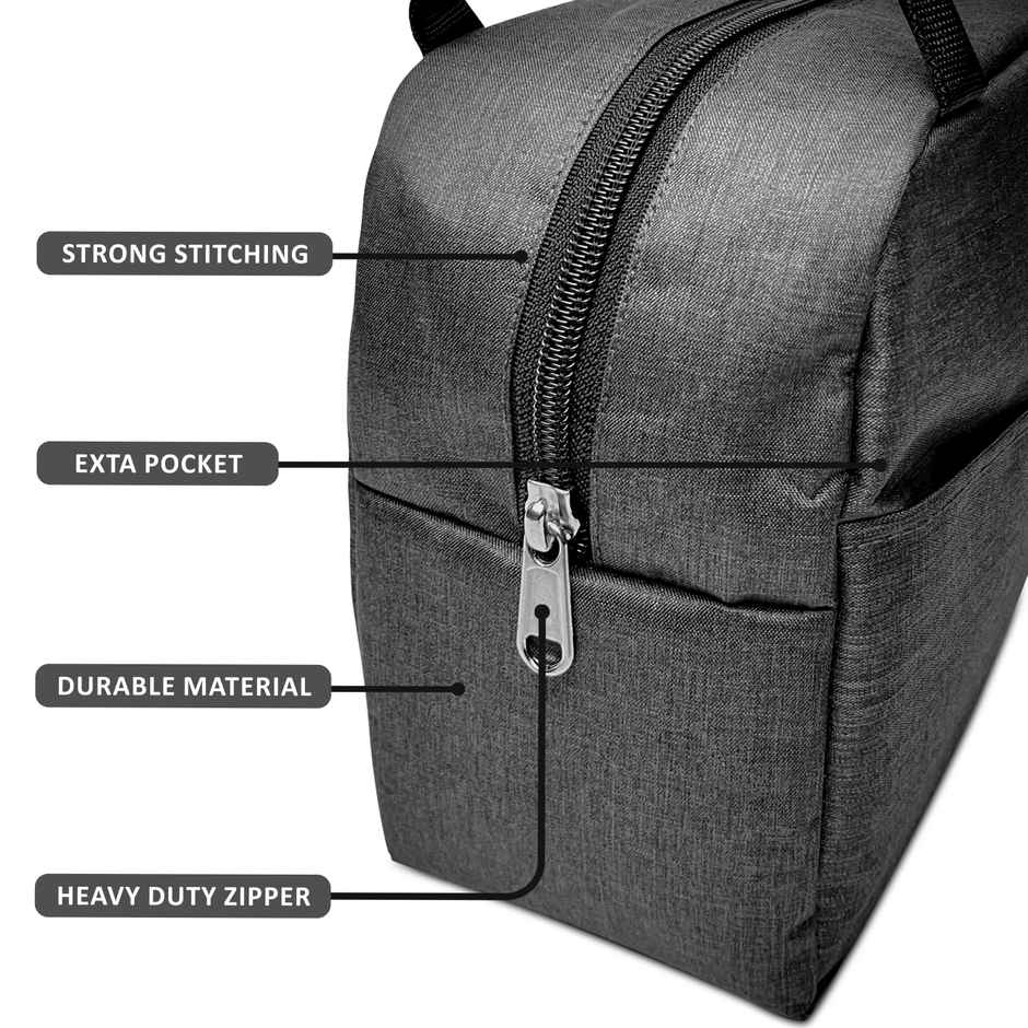 CREW4 Insulated Travel Lunch/Tiffin/Storage Bag For Office, College & School | Black