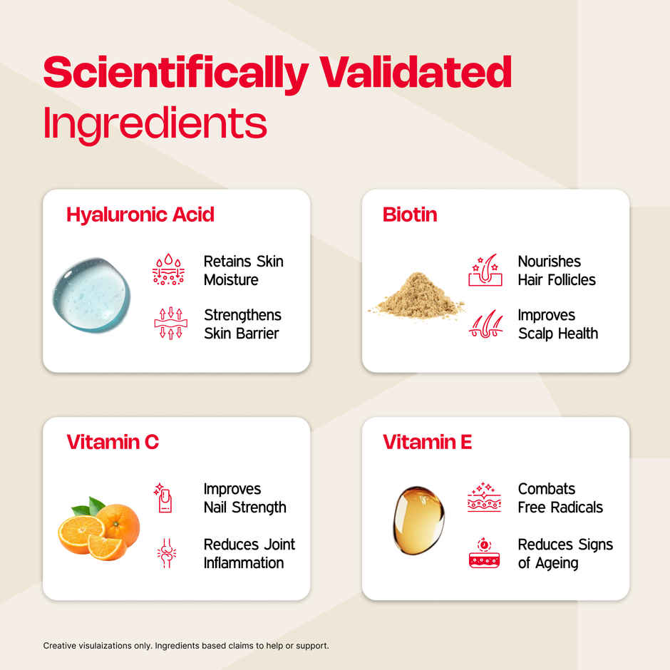 Nutriburst Pure Japanese Marine Collagen Peptides Supplement - Skin|Hair|Nails|Joints|Strawberry