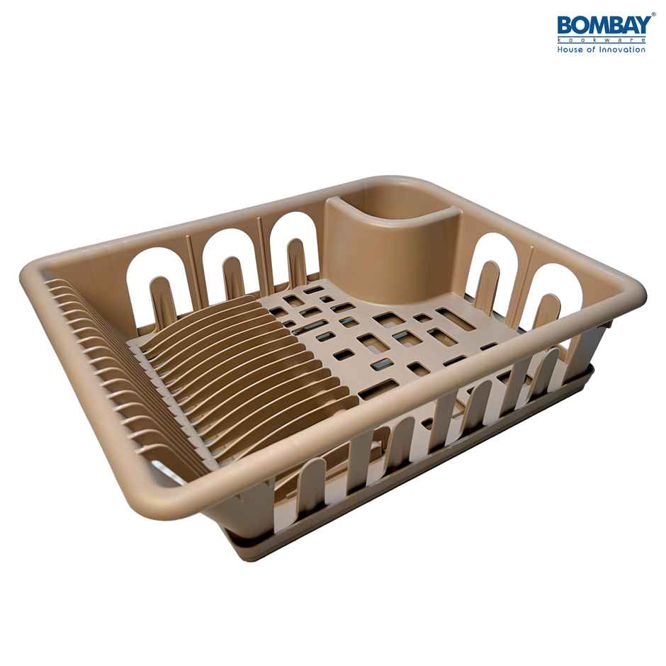 Bombay Kookware Utensils Basket Drainer & Dish Drainer Basket for Kitchen | Brown