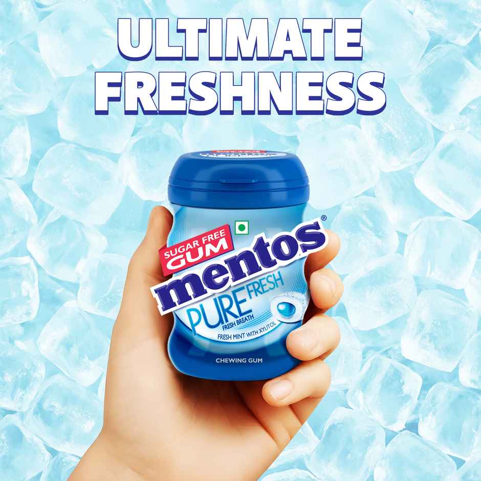 Mentos Pure Fresh Sugarfree Spearmint Chewing Gum Pocket Bottle