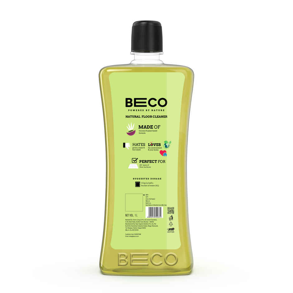 Beco Front Load Laundry Detergent Liquid (960ml) & Beco Natural Floor Cleaner Liquid (1L) Combo