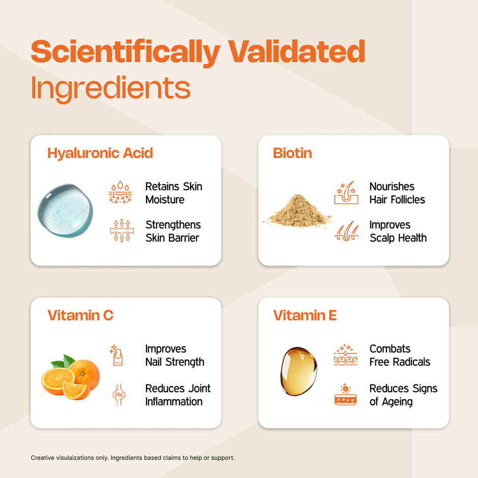 Nutriburst Pure Japanese Marine Collagen Peptides Supplement - Skin | Hair | Nails | Joints | Orange