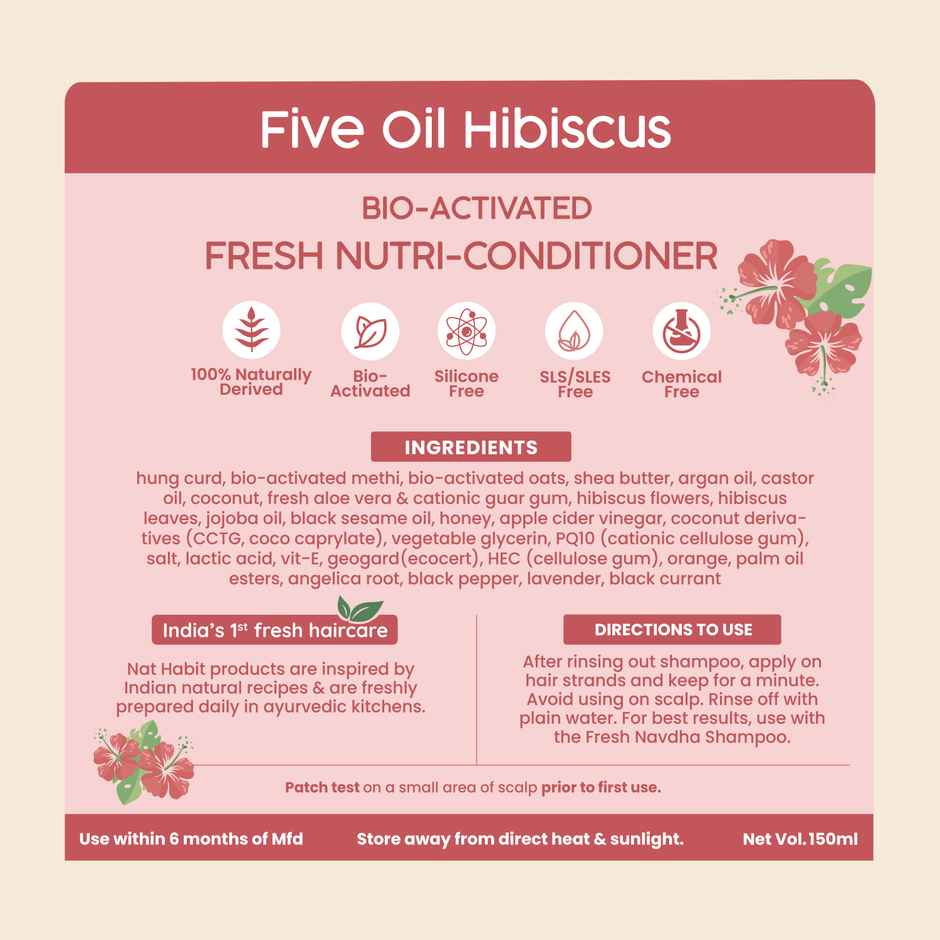 Nat Habit Hibiscus Conditioner For Smooth & Silky Hair