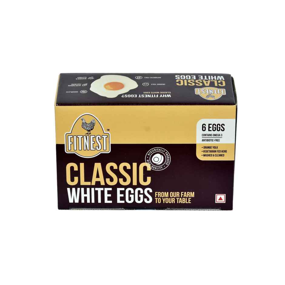 Fitnest Classic White Eggs - Pack Of 6