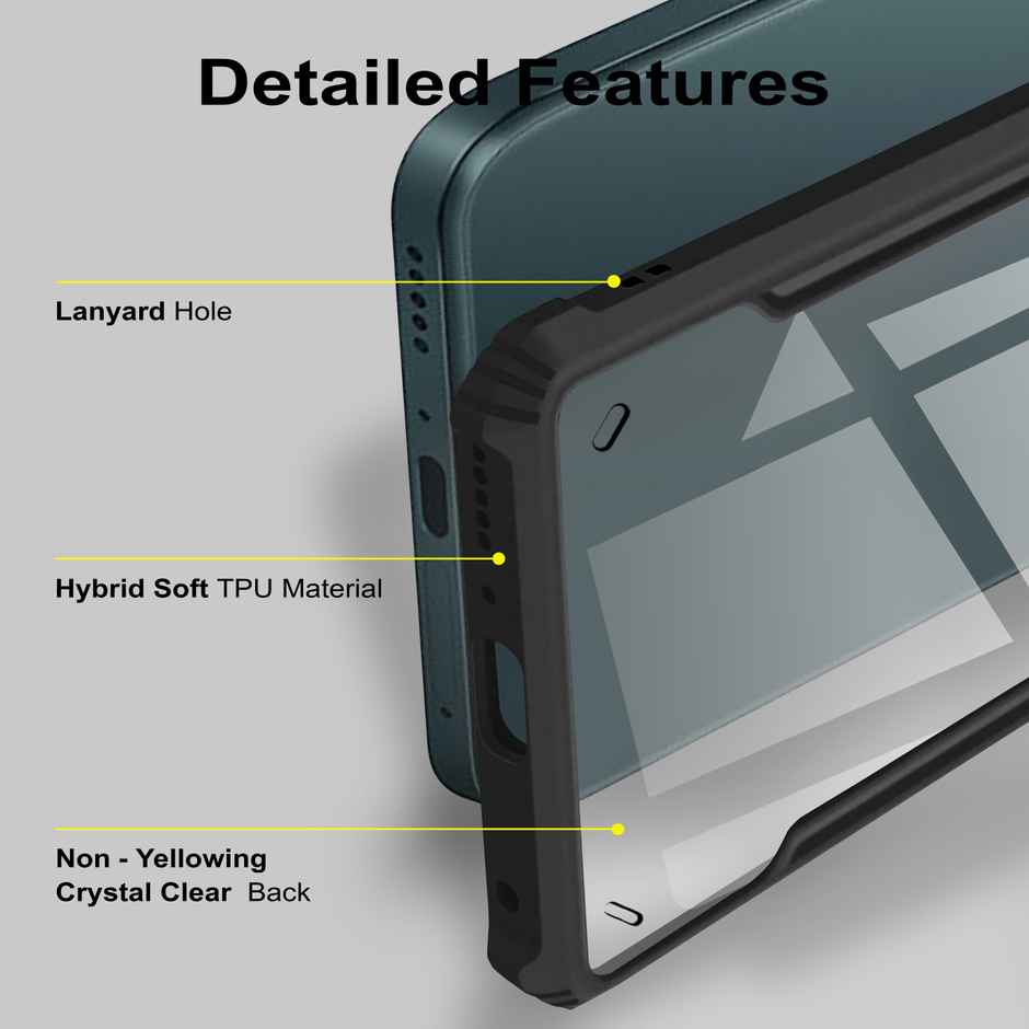 Zapcase Back Cover for iQOO Z7 Pro 5G and VIVO T2 Pro 5G | Matte-Black