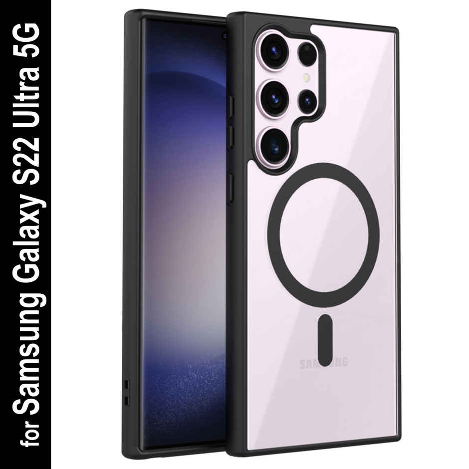 Zapcase Back Cover for Samsung Galaxy S22 Ultra 5G | MagSafe-Black