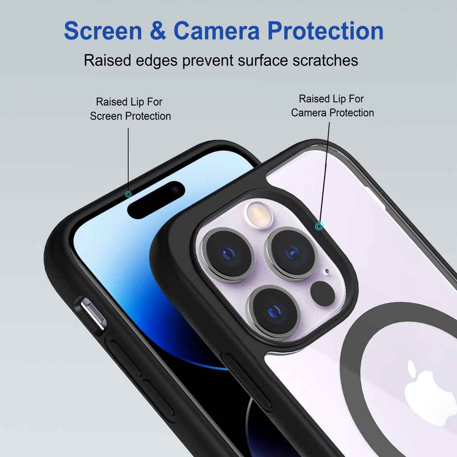 Zapcase Back Cover For Apple Iphone 14 Pro (MagSafe-Black)