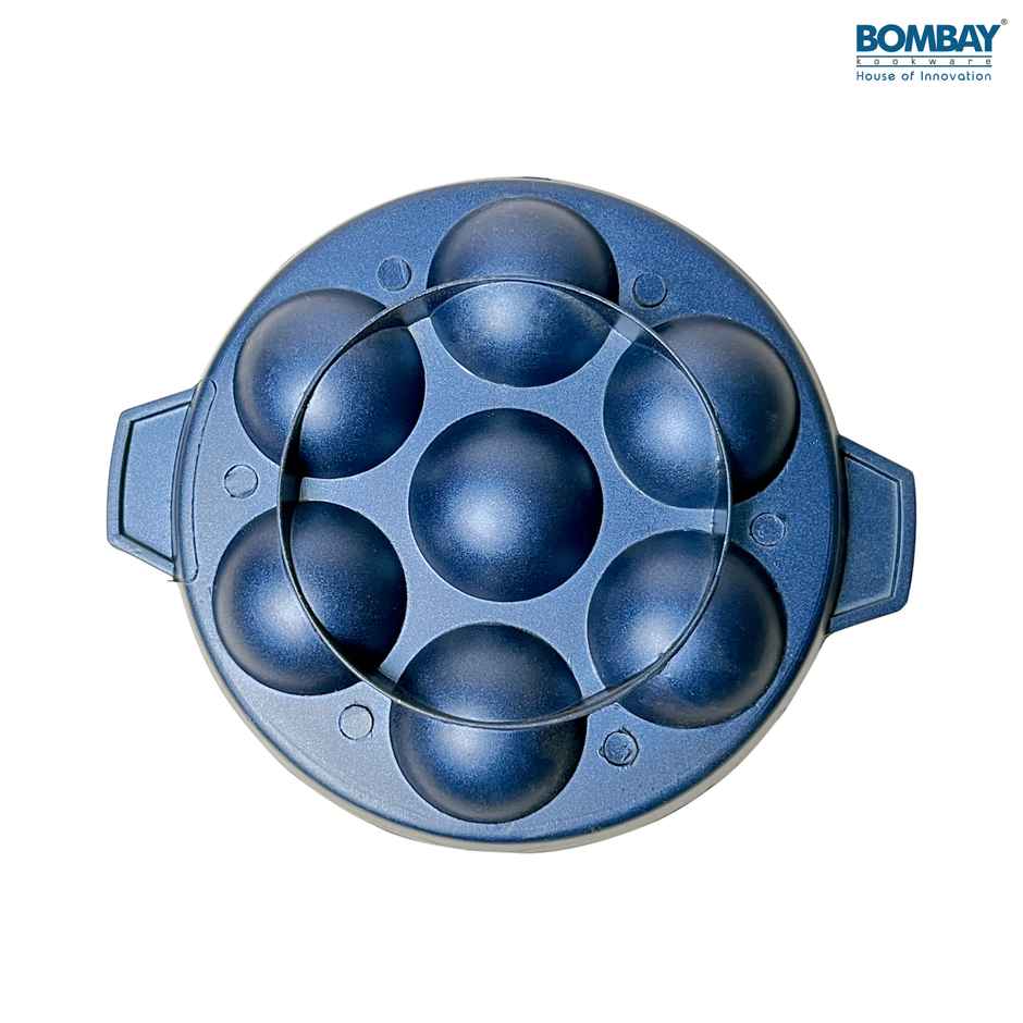 Non-Stick 7 Cavity Appam Maker with Stainless Steel Lid