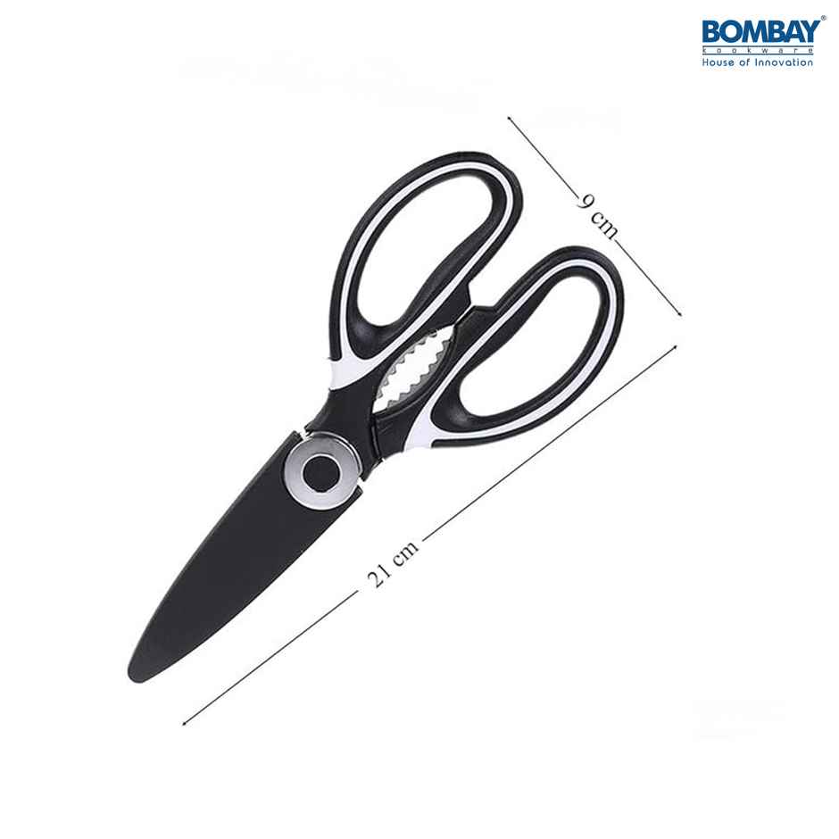 Kitchen Scissor for General Use | Stainless Steel Multi-Function Scissor | Red