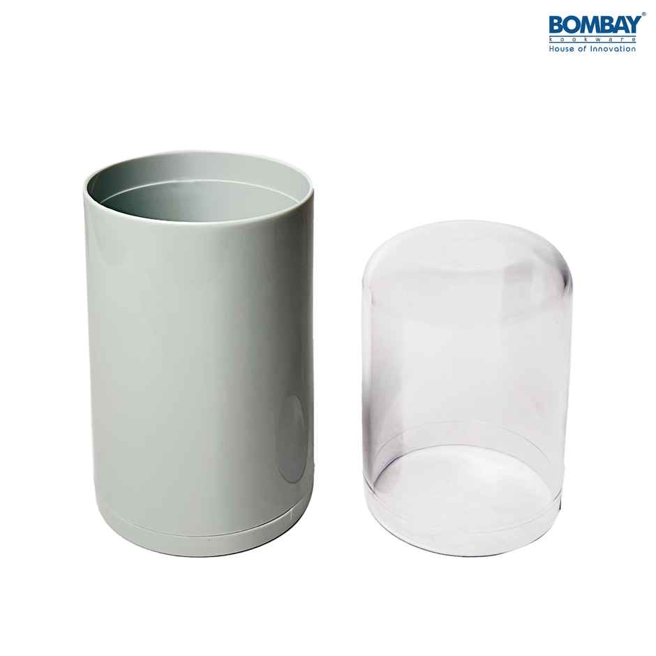 Bombay Kookware Unique Empty Cutlery Holder Plastic | Grey