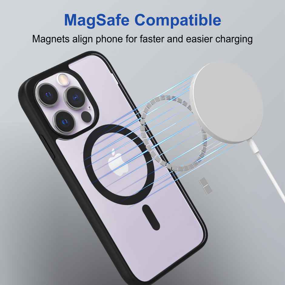 Zapcase Back Cover For Apple Iphone 14 Pro (MagSafe-Black)