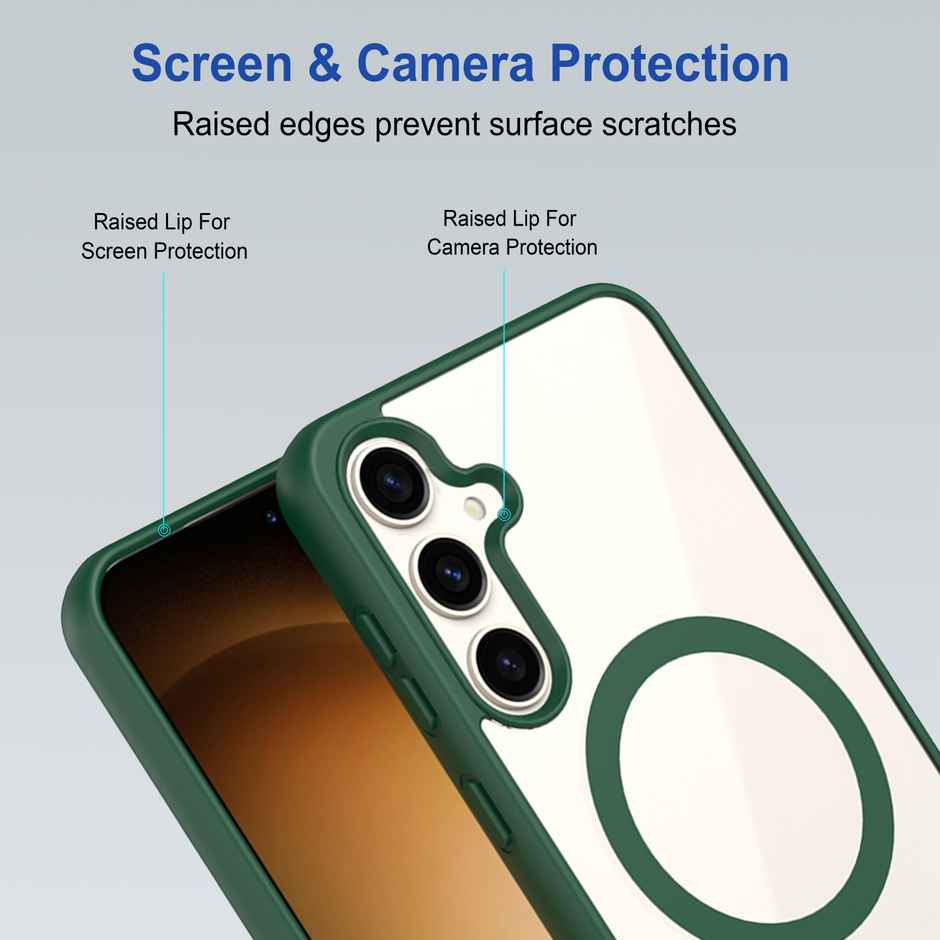 Zapcase Back Cover for Samsung Galaxy S23 FE | MagSafe-Green