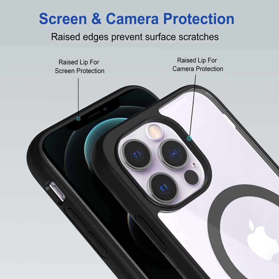 Zapcase Back Cover for Apple iPhone 12 Pro Max | MagSafe-Black