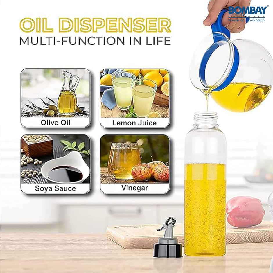 Cooking Oil Dispenser Bottle Oil Container |Transparent Plastic | 1000 ml