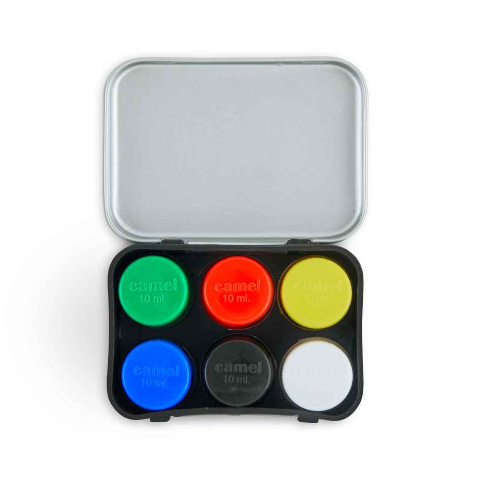 Student Poster Colours Assorted Tin Pack Of 6 Shades In 10 Ml