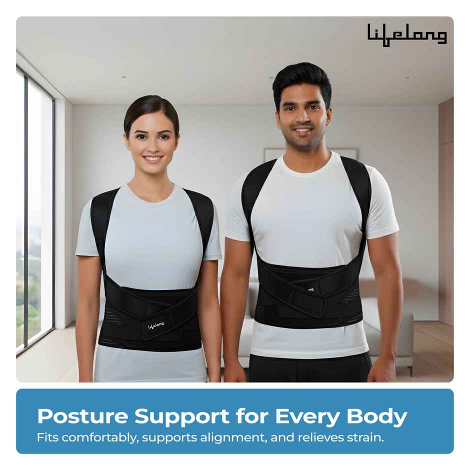 Lifelong Posture Corrector Belt for Men & Women | Free Size