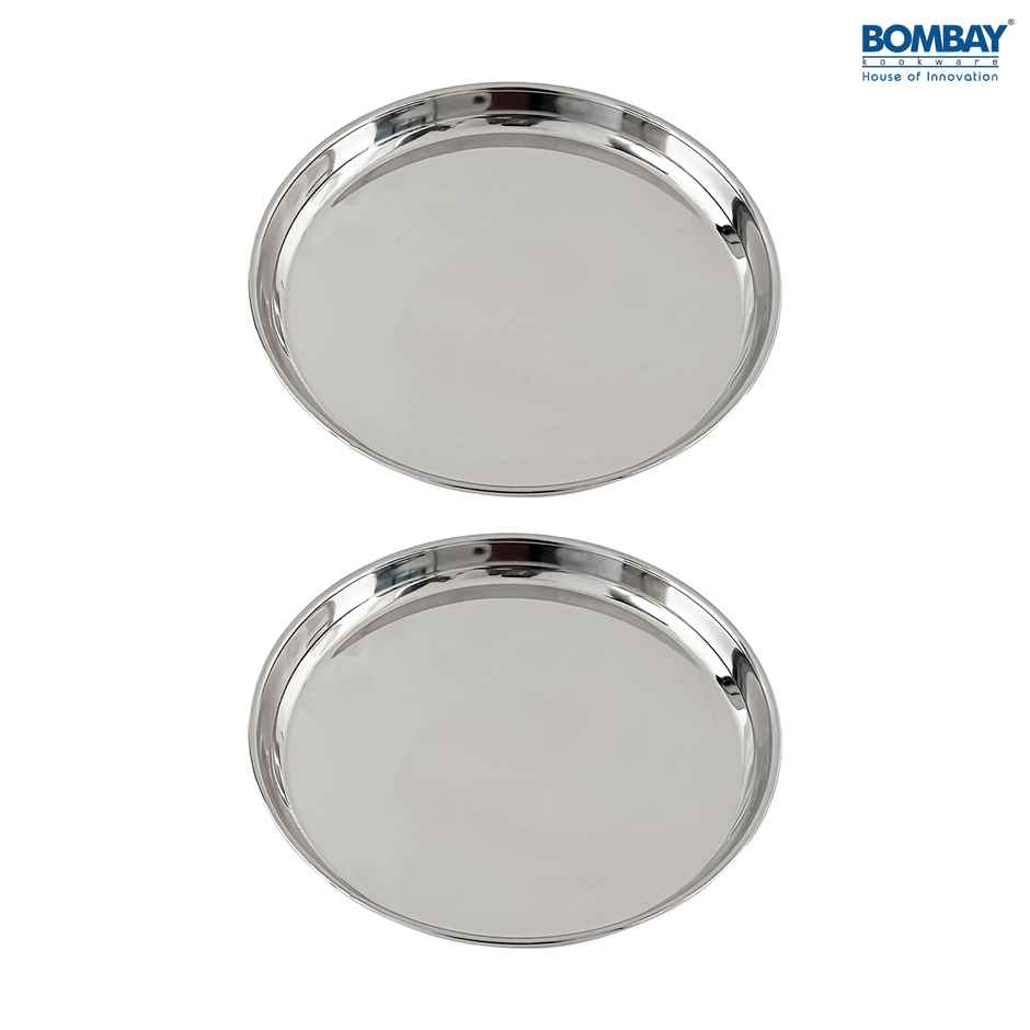 Stainless Steel Thali - Pack of 2