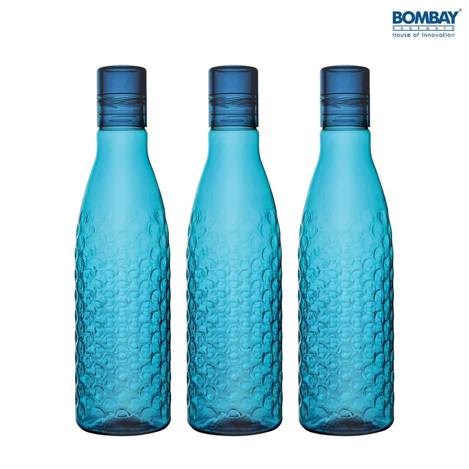 Plastic Leak | Proof BPA-free Food Grade Water Bottle | 1 L Each | Blue