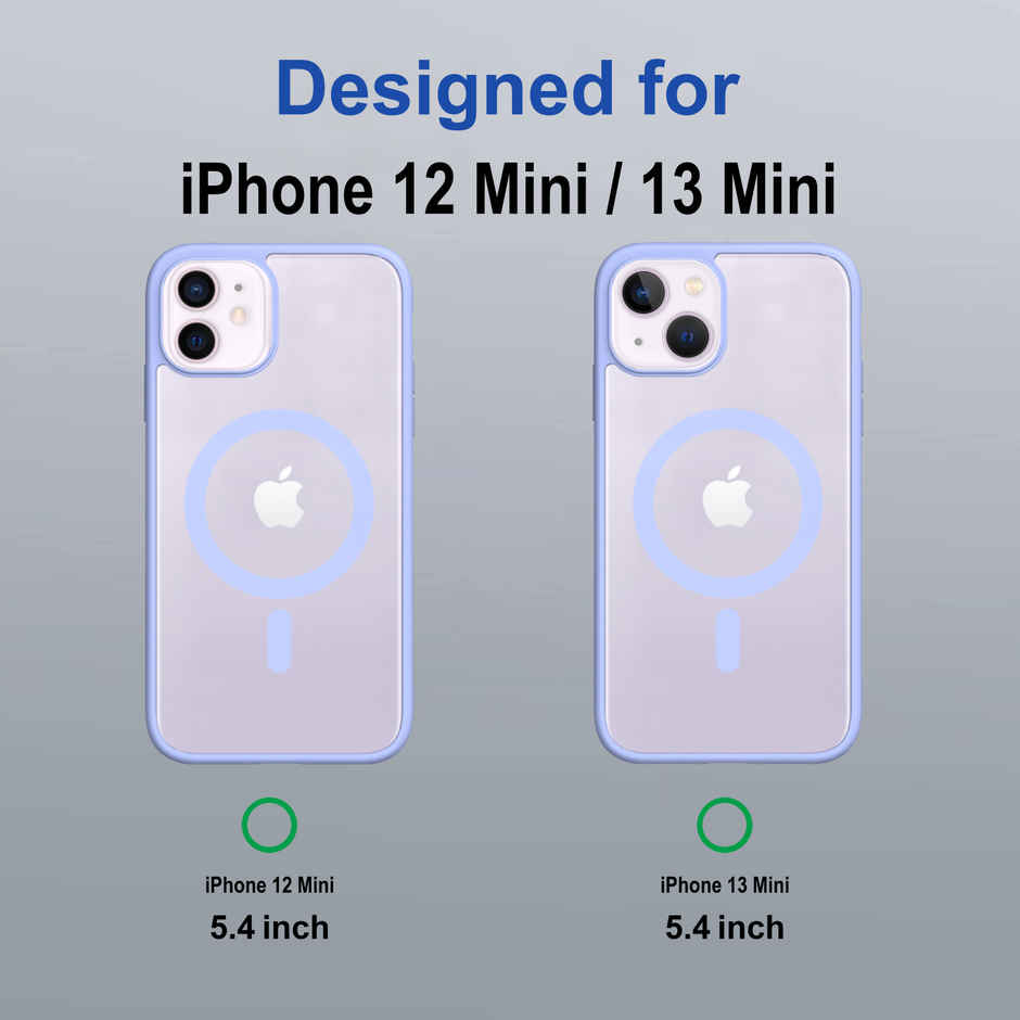 Zapcase Back Cover for Apple iPhone 12 Mini | Apple iPhone 13 Mini | MagSafe-Sierrablue