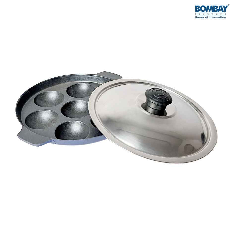 Non-Stick 7 Cavity Appam Maker with Stainless Steel Lid