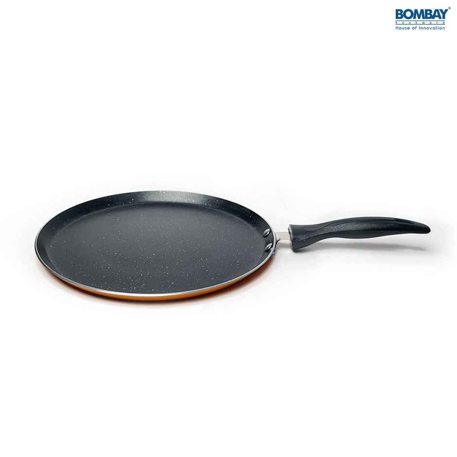 Bombay Kookware Gift Set Non-Stick | Dosa Tawa-25 cm and Kadai-1.8 L With 1 Glass Lid | Not Compatible with Induction