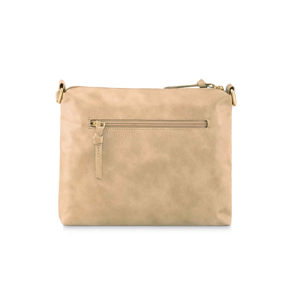 Fastrack Women's Textured Sling Bag | Tan Brown