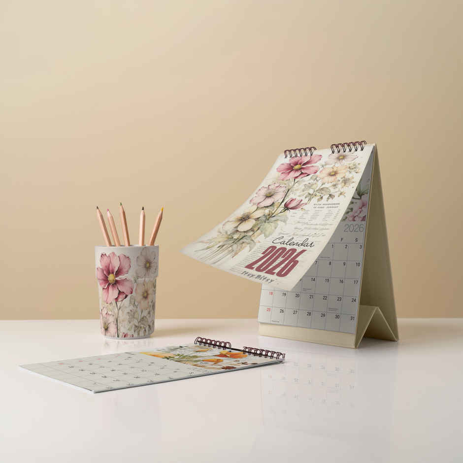 Desk Calendar 2026 Blossom Beauty