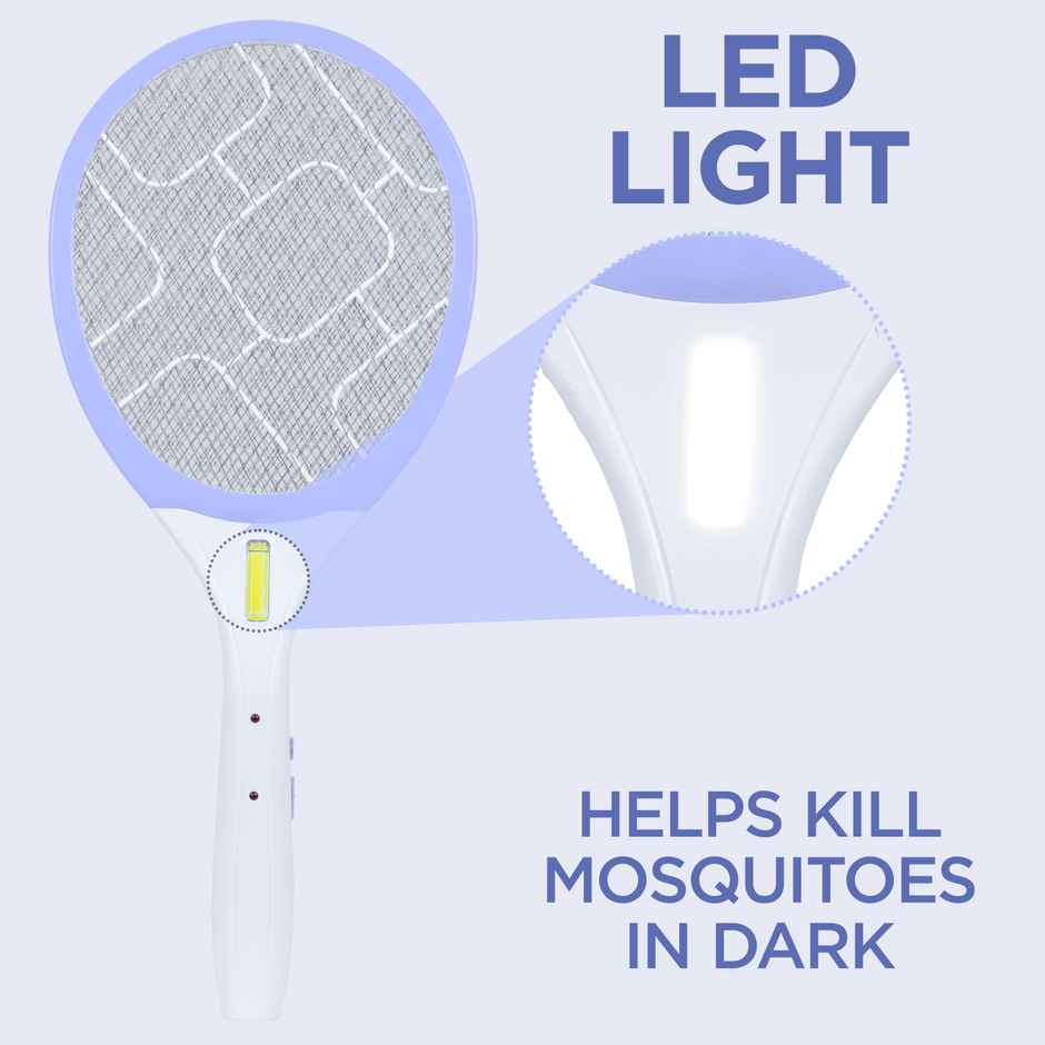 Killato Weird Wolf Rechargeable Electric Fly Swatter Mosquito Racket Bat | Purple