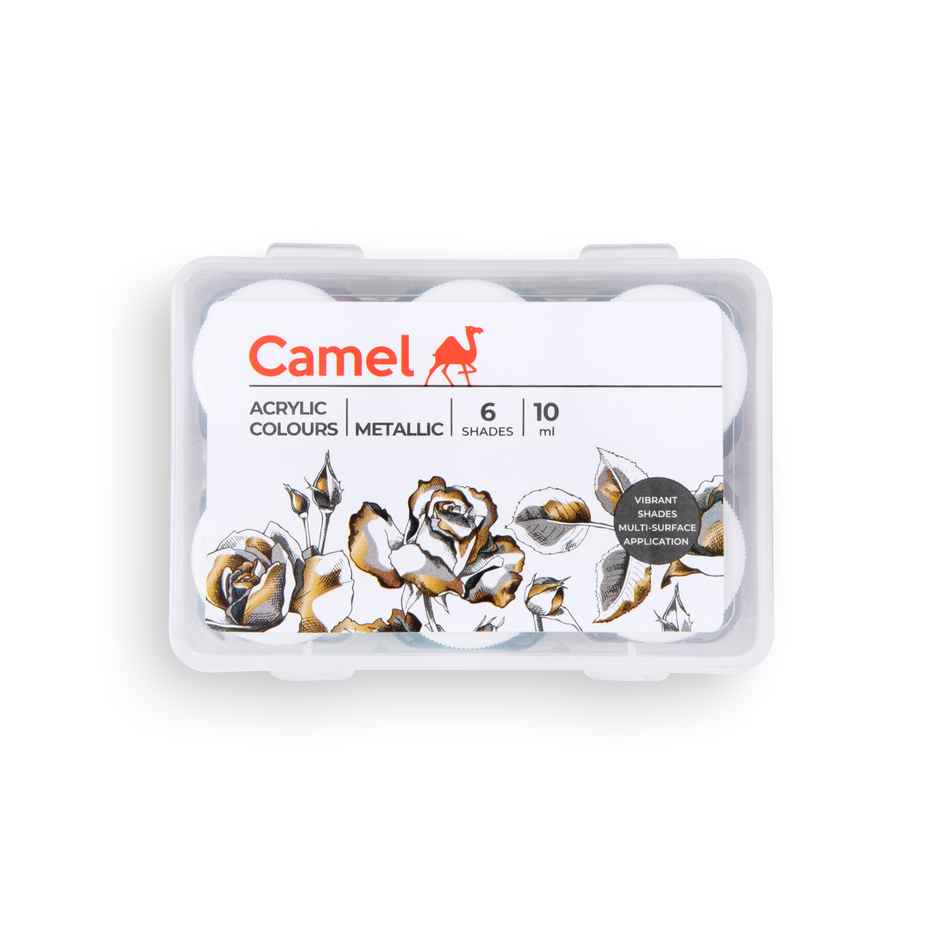 Camel Acrylic Metallic Color 10Ml Each, 6 Shades