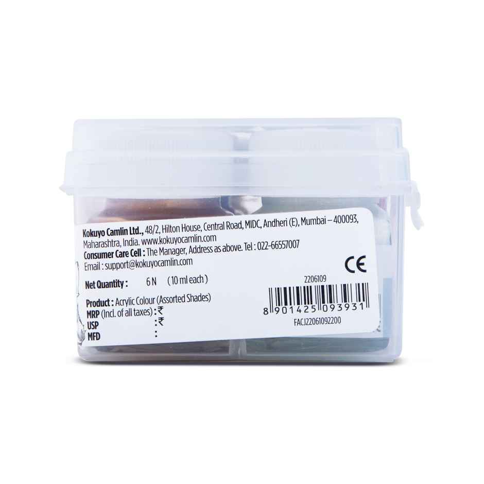 Camel Acrylic Metallic Color 10Ml Each, 6 Shades
