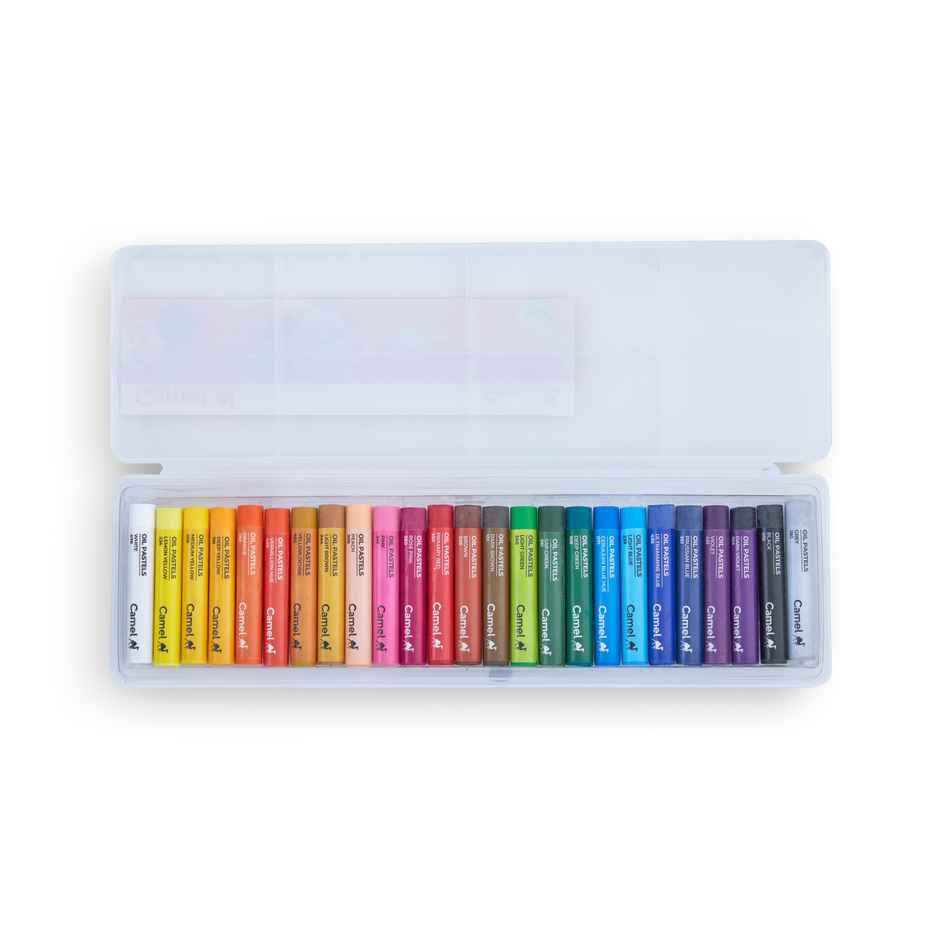 Camel Student Oil Pastels Assorted Plastic Pack Of 25 Shades