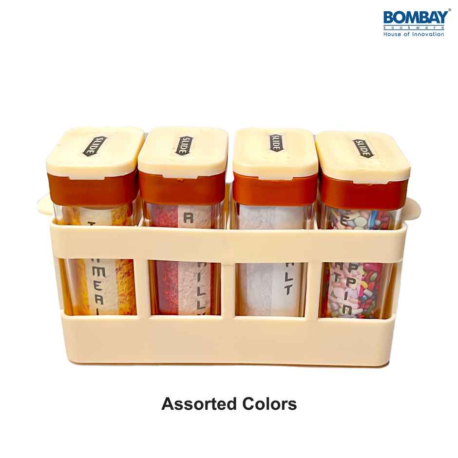 Bombay Kookware Spice and Masala Holder Set with Tray | Assorted