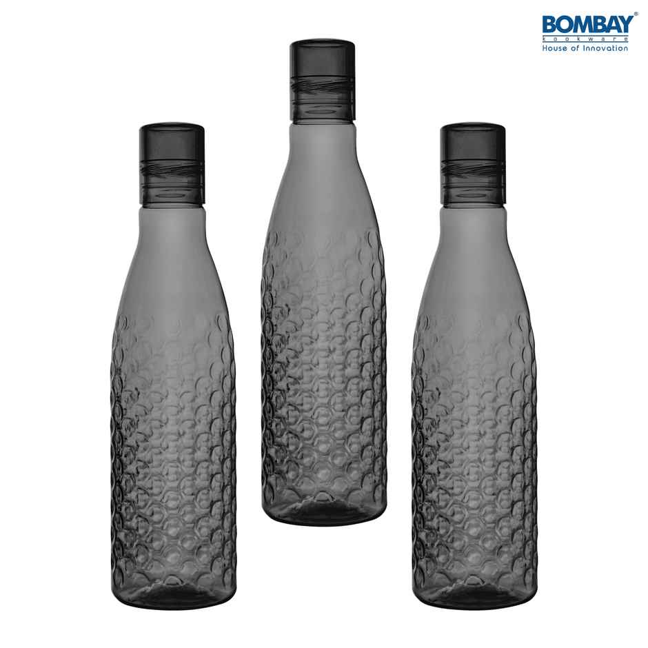 Plastic Leak | Proof BPA-free Food Grade Water Bottle | 1 L Each | Black